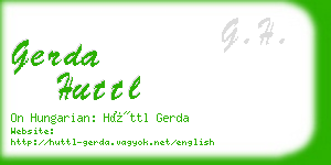 gerda huttl business card
